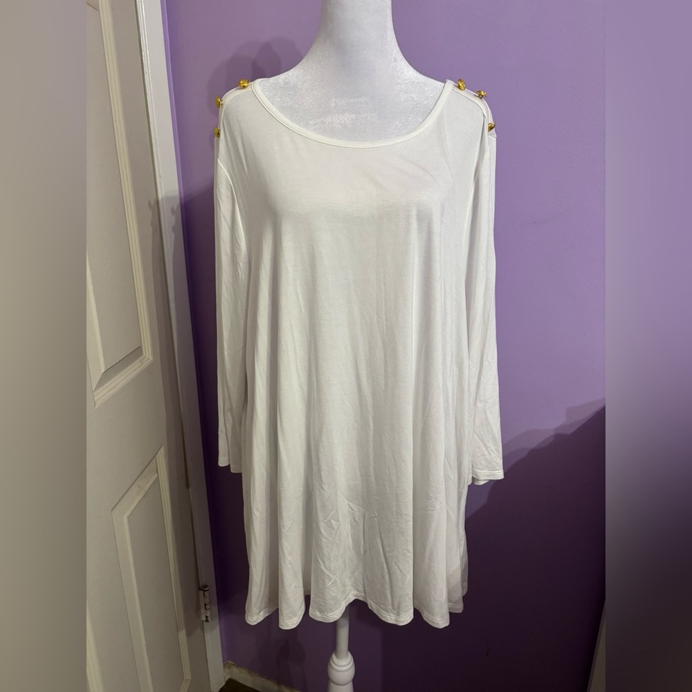Lane Bryant White Swing Tee